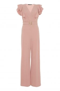 Quiz Pink Wrap Frill Palazzo Jumpsuit -Quiz Store Online unnamed file 1002
