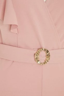 Quiz Pink Wrap Frill Palazzo Jumpsuit -Quiz Store Online unnamed file 1003