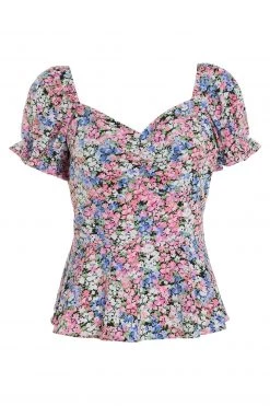 Quiz Blue Multi Floral Peplum Top -Quiz Store Online unnamed file 1008