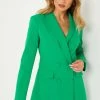 Quiz Green Double Breasted Tailored Blazer