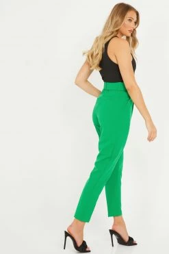Quiz Blue High Waist Tapered Trousers -Quiz Store Online unnamed file 1040