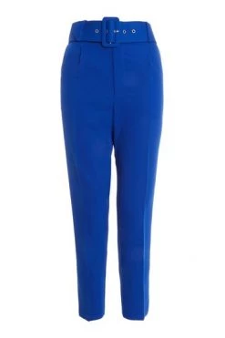 Quiz Blue High Waist Tapered Trousers -Quiz Store Online unnamed file 1044