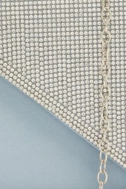 Quiz Blue Satin Diamante Flap Clutch Bag -Quiz Store Online unnamed file 1055