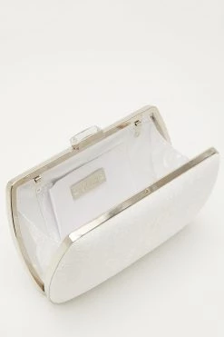Quiz White Glitter Lace Box Bag -Quiz Store Online unnamed file 1062