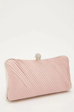 Quiz Pink Pleated Diamante Pillow Box Bag -Quiz Store Online unnamed file 1071