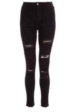 Quiz Black Ripped Skinny Jeans -Quiz Store Online unnamed file 1075