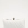 Quiz White Pleated Diamante Pillow Box Bag