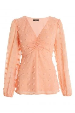 Quiz Pink Chiffon Peplum Top -Quiz Store Online unnamed file 1091