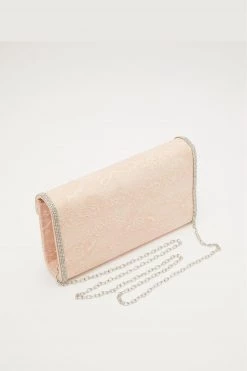 Quiz Pink Glitter Lace Diamante Bag -Quiz Store Online unnamed file 1096
