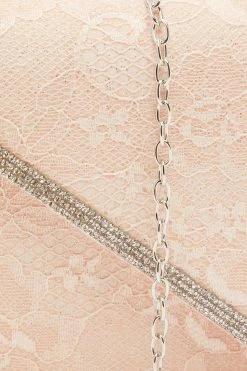 Quiz Pink Glitter Lace Diamante Bag -Quiz Store Online unnamed file 1097