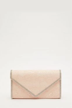 Quiz Pink Glitter Lace Diamante Bag -Quiz Store Online unnamed file 1098