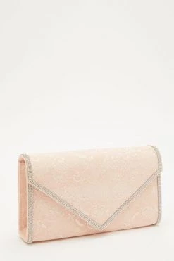 Quiz Pink Glitter Lace Diamante Bag -Quiz Store Online unnamed file 1099