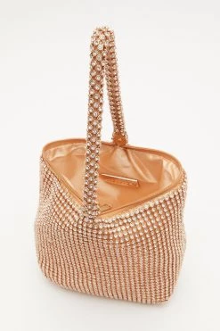 Quiz Gold Diamante Handle Pouch Bag -Quiz Store Online unnamed file 1101