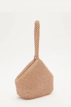 Quiz Gold Diamante Handle Pouch Bag -Quiz Store Online unnamed file 1105
