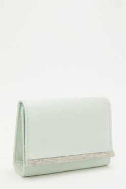 Quiz Pink Satin Diamante Strip Clutch Bag -Quiz Store Online unnamed file 1112