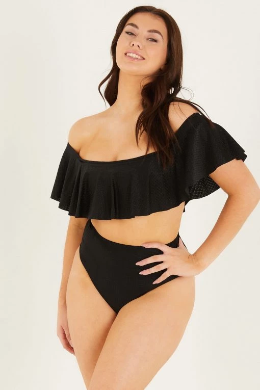 Quiz Black Textured High Waist Bikini Bottoms -Quiz Store Online unnamed file 1127