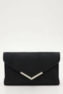 Quiz Black Faux Suede Envelope Bag -Quiz Store Online unnamed file 1143