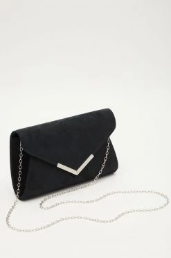 Quiz Black Faux Suede Envelope Bag -Quiz Store Online unnamed file 1144