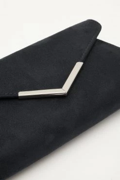 Quiz Black Faux Suede Envelope Bag -Quiz Store Online unnamed file 1145