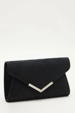 Quiz Black Faux Suede Envelope Bag -Quiz Store Online unnamed file 1146