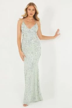 Quiz Black Sequin Cross Back Maxi Dress -Quiz Store Online unnamed file 116