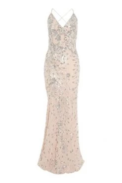 Quiz Black Sequin Cross Back Maxi Dress -Quiz Store Online unnamed file 117