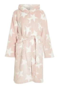 Quiz Pink Embossed Hooded Dressing Gown -Quiz Store Online unnamed file 1185