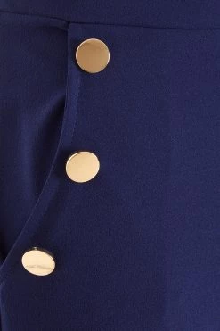 Quiz Navy Blue High Waist Palazzo Trousers -Quiz Store Online unnamed file 1202