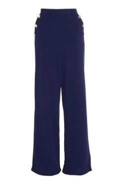 Quiz Navy Blue High Waist Palazzo Trousers -Quiz Store Online unnamed file 1203