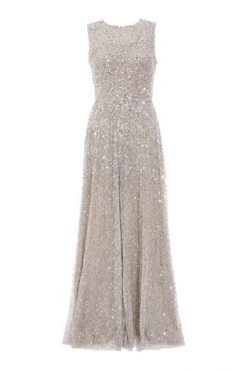 Quiz Grey Sequin Embellished Maxi Dress -Quiz Store Online unnamed file 123
