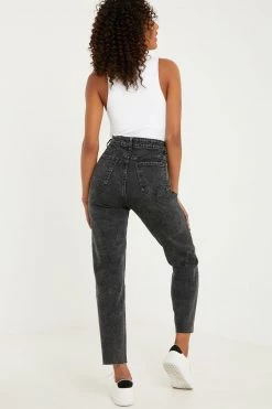 Quiz Grey Acid Wash Mom Jeans -Quiz Store Online unnamed file 1241
