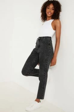 Quiz Grey Acid Wash Mom Jeans -Quiz Store Online unnamed file 1242