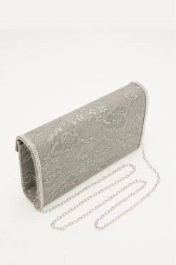 Quiz Grey Glitter Lace Diamante Bag -Quiz Store Online unnamed file 1254