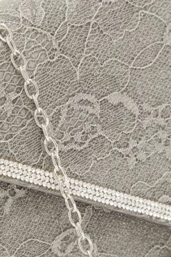 Quiz Grey Glitter Lace Diamante Bag -Quiz Store Online unnamed file 1256