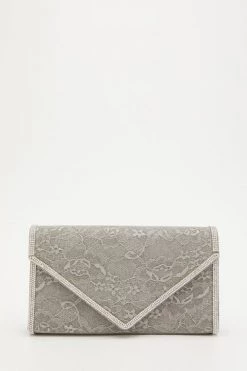 Quiz Grey Glitter Lace Diamante Bag -Quiz Store Online unnamed file 1257