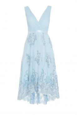 Quiz Blue Lace Dip Hem Dress -Quiz Store Online unnamed file 126