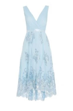 Quiz Blue Lace Dip Hem Dress -Quiz Store Online unnamed file 128