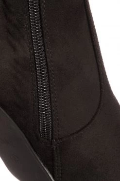 Quiz Black Regular Fit Faux Suede Rouched Boot -Quiz Store Online unnamed file 1321