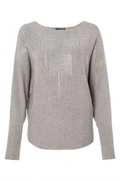 Quiz Grey Knitted Diamante Jumper -Quiz Store Online unnamed file 1326