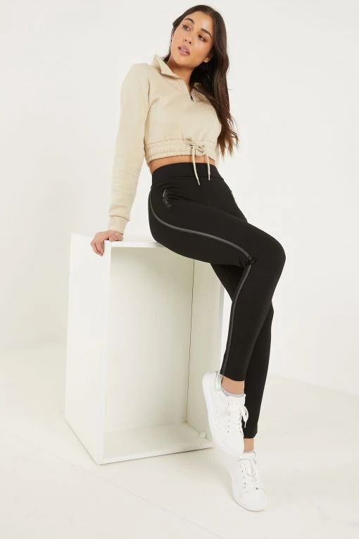 Quiz Black PU Trim Leggings -Quiz Store Online unnamed file 1329