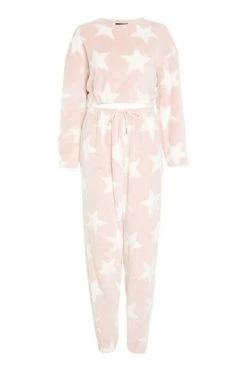 Quiz Pink Star Embossed Hooded Cropped Jumper And Joggers -Quiz Store Online unnamed file 1345