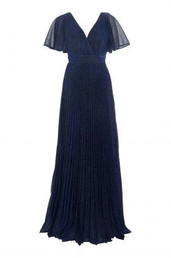 Quiz Blue Pleated Wrap Maxi Dress With Angelic Sleeves -Quiz Store Online unnamed file 159