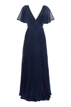 Quiz Blue Pleated Wrap Maxi Dress With Angelic Sleeves -Quiz Store Online unnamed file 161