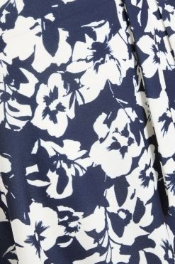 Quiz Blue Floral Wrap Dip Hem Dress -Quiz Store Online unnamed file 17