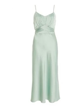 Quiz Sage Green Satin Tie Back Midi Dress -Quiz Store Online unnamed file 170