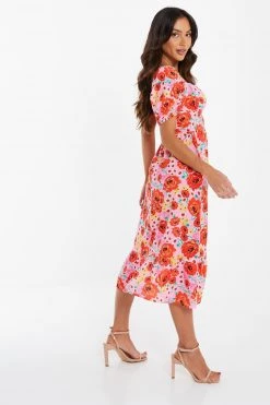 Quiz Pink Floral Midi Dress -Quiz Store Online unnamed file 180