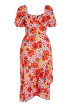 Quiz Pink Floral Midi Dress -Quiz Store Online unnamed file 183