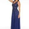 Quiz Blue Sequin Embellished Maxi Dress