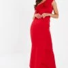 Quiz Red One Should Frill Maxi Dress