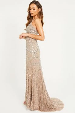 Quiz Nude Sequin Strap Maxi Dress -Quiz Store Online unnamed file 199